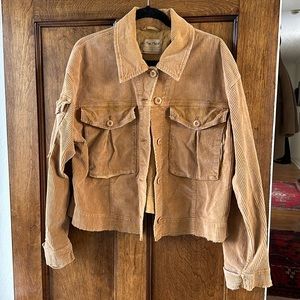 Free People corduroy cropped jacket - size large